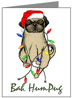 Bah HumPug Christmas dog