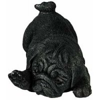 Black Pug Puppy Figure